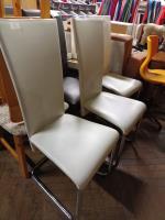 Židle kov bílá 3 kusy                   